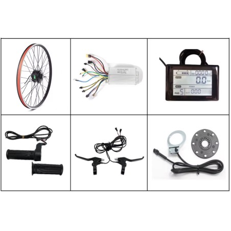 Elcykelkonverteringssæt med 36v 350w frontmotor 20, 26, 27,5, 28, 29", 700cc KROXNE - 4  