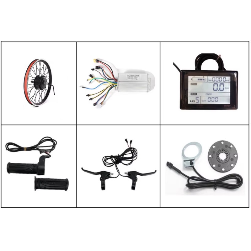 Komplekt dlya pereoborudovaniya elektrovelosipeda s zadnim dvigatelem 36 V 350 Vt dlya 20, 26, 27,5, 28, 29", 700 kub. sm KROXNE