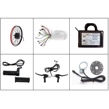 Kit di conversione bici elettrica con motore posteriore 36v 500w per 20, 26, 27,5, 28, 29", 700cc KROXNE - 1  