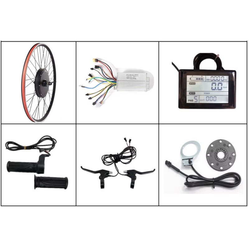 Kit metatropís ilektrikoú podilátou me brostinó motér 48v 1000w 20, 26, 27,5, 28, 29", 700cc KROXNE - 4  
