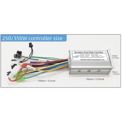 Kit de controladora y pantalla S866 para bicicleta eléctrica - 24v, 36v, 48v - 250w, 350w 500w 13a, 15a, 22a  - 7 Controlador si