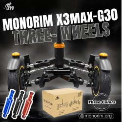 Predne odpruzenie Monorim X3 s dvomi kolesami pre Ninebot Max G30 & podobne kolobežky – Nahradna cast & tlmic Monorim - 8 Sada t