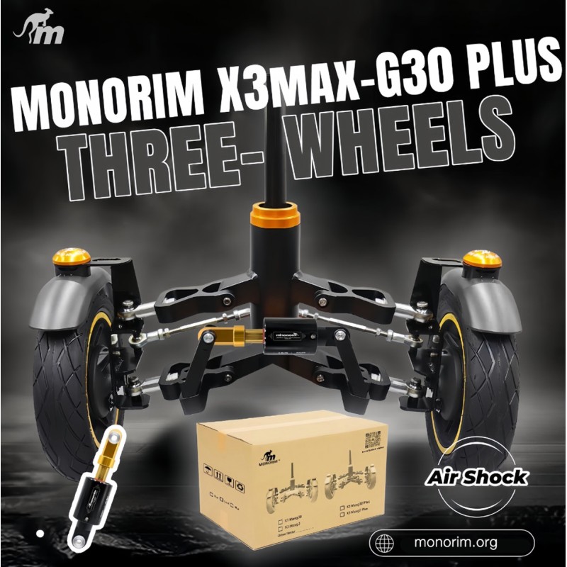 Monorim X3 Max Air dubbele voorwielophanging voor Ninebot Max G30 & vergelijkbare scooters – Reserveonderdeel & demper Monorim -