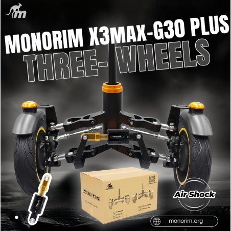 Monorim X3 Max Air elso felfuggesztes ket kerek a Ninebot Max G30 & hasonlo rollerekhez – Pótalkatresz & lengéscsillapító Monori