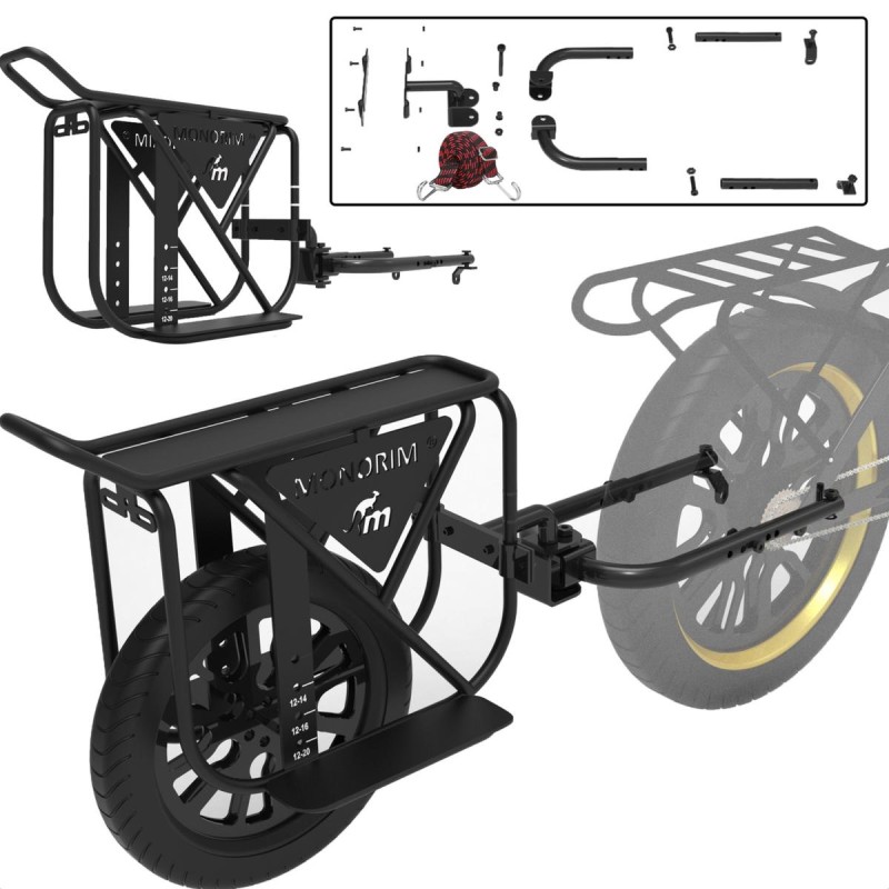 Monorim GL8 - perävaunu tavaratelineeseen, polkupyöräkoriin tai sähköpyöriin. Monorim - 14 Monorim GL8 - perävaunu tavaratelinee