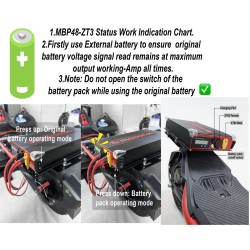 Zovnishnya batareya Segway ZT3 Pro 48V 13.5Ah MBp48-ZT3 zbilshena avtonomnist  - 4  