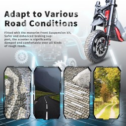 Frontfjaring Monorim MZ3 Plus Dual Air til Segway ZT3 bedre komfort  - 3  