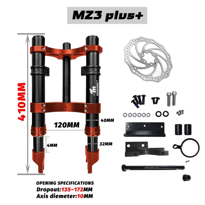 Voorvering Monorim MZ3 Plus Dual Air voor Segway ZT3 meer comfort  - 10  