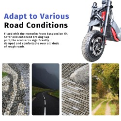 Suspension avant Monorim MZ3 2.0 avec disque de frein 160mm pour trottinette Segway ZT3  - 5  