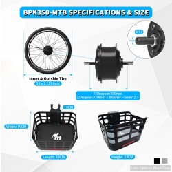 Kit Monorim BPK350 motor 380w - baterie inclusă pentru bicicletă electrică  - 7 Kit de putere Monorim BPK350 pentru bicicletă el