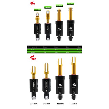Amortiguador de aire Monorim MXA para patinete y bicicleta eléctrica MTB  - 1 
MODELO: Suspensión Monorim MXA
AJUSTE: Presión de