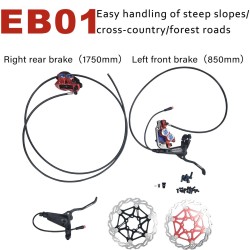 Complete Monorim EB01 4-piston hydraulic brake kit - levers, calipers, cable and brake disc Monorim - 7 Complete Monorim EB01 4-