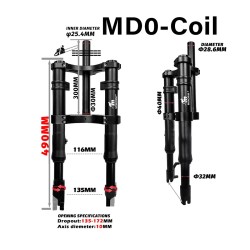Prednji ovjes Monorim MD0 Coil Spring 490mm x 165mm  - 15 
Kompatibilnost: Monorim MD0 Coil Spring 490mm x 165mm za kompatibilne