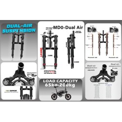 Prednji ovjes Monorim MD0 Dual Air Version 490mm x 165mm  - 13 
Kompatibilnost: za konfiguracije s mjerom 490mm x 165mm (provjer