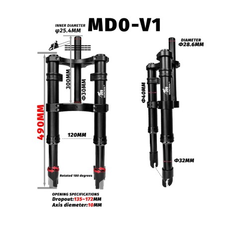 Suspensión delantera Monorim MD0-V1 para Xiaomi M365/Pro  - 11 
Compatibilidad: kit Monorim MD0-V1 para Xiaomi M365/Pro y modelo