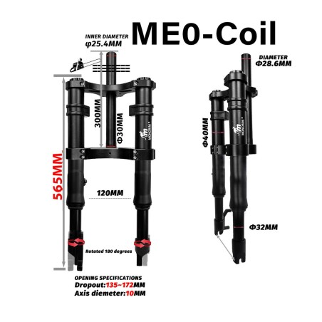 Etujousitus Monorim ME0 Coil spring version 565mm x 165mm  - 12 
Sopivuus: ME0 Coil Spring 565mm x 165mm yhteensopiviin kiinnity