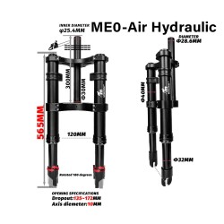 Monorim ME0 Air framfjadring - Hidraulic version 565mm x 165mm  - 11 
Kompatibilitet: Monorim ME0 Air framfjadring Hidraulic ver