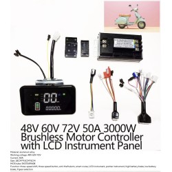 Sinusgolf brushless motor controller kit 48V 84V 50A 3000W met gashendel en display  - 13 Productlijst

50A controller + 1 gashe