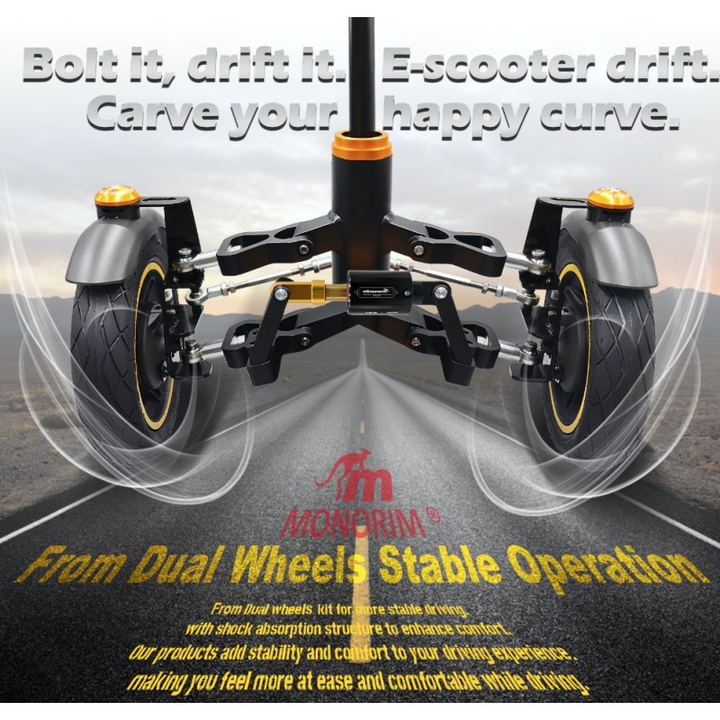 Monorim X3 Max Air podwojne zawieszenie przodu do Ninebot Max G2: czesc zamienna i amortyzator Monorim - 1 Kompatybilne z Ninebo