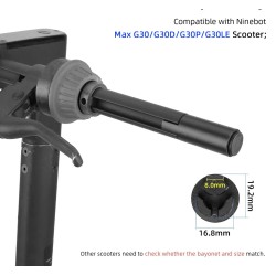 Hliníkové prodlužovací nástavce řídítek pro Ninebot Max G30 nebo podobné  - 8 
Vhodné pro Ninebot Max G30 nebo podobné sestavy; 