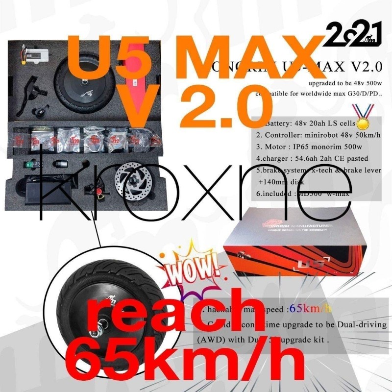 Monorim Pack U5 2.0 pre Xiaomi a Ninebot Max série – 48V 14,4ah batéria 500W motor Monorim - 22 Monorim Pack U5 2.0 pre Xiaomi a Ninebot Max série – 48V 14,4ah batéria 500W motor Monorim - 22