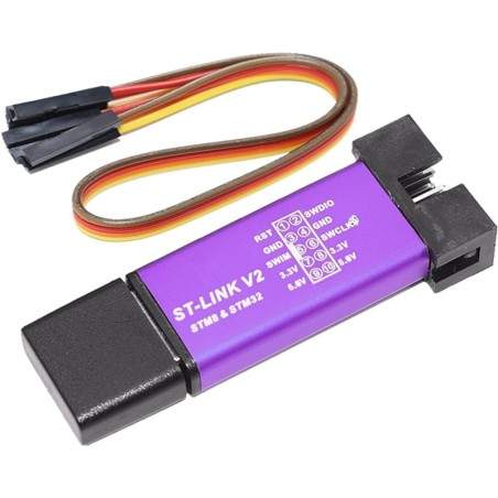 ST-link V2 STM8 STM32 - lataa laiteohjelmisto näyttöön tai ohjaimeen  - 1 ST-Link v2 on ST Microelectronicsin rakentama ohjelmoi