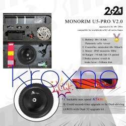 Monorim Pack U5 2.0 für Ninebot Max Serie G30, G30P, G30LE, G30LP, G30D, G30LP - 48v 20ah Batterie 500w Motor Monorim - 30 Monor