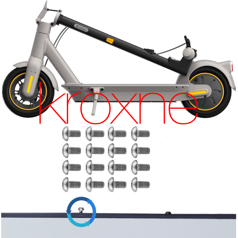 Vijci za poklopac baterije Ninebot Max G30 svi modeli. Segway - Ninebot - 2 Zamijenite vijke na donjem poklopcu vaše Ninebot Max