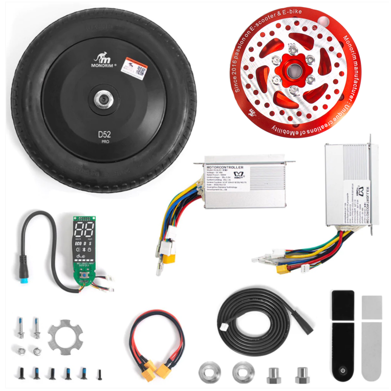 DUAL52 AWD Upgrade kit for PACK U5 2.0 for Xiaomi electric scooters - DUAL MOTOR kit Monorim - 36 ** Dual52 AWD pack for xiaomi 