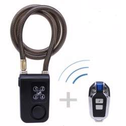 Visiace zámky s vysokou citlivosťou alarmu -hlučnosť vyššia ako 100 decibelov. Kľúč, diaľkové ovládanie alebo mobilná aplikácia 