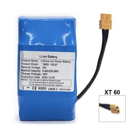 Externt extra batteri 36v 6400mah för elscooter eller elcykel  - 1 Externt extra batteri 36v 6400mah för elscooter eller elcykel