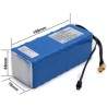 Zewnętrzny dodatkowy akumulator 36v 12800mah do hulajnogi elektrycznej lub roweru elektrycznego  - 2 Zewnętrzny dodatkowy akumul