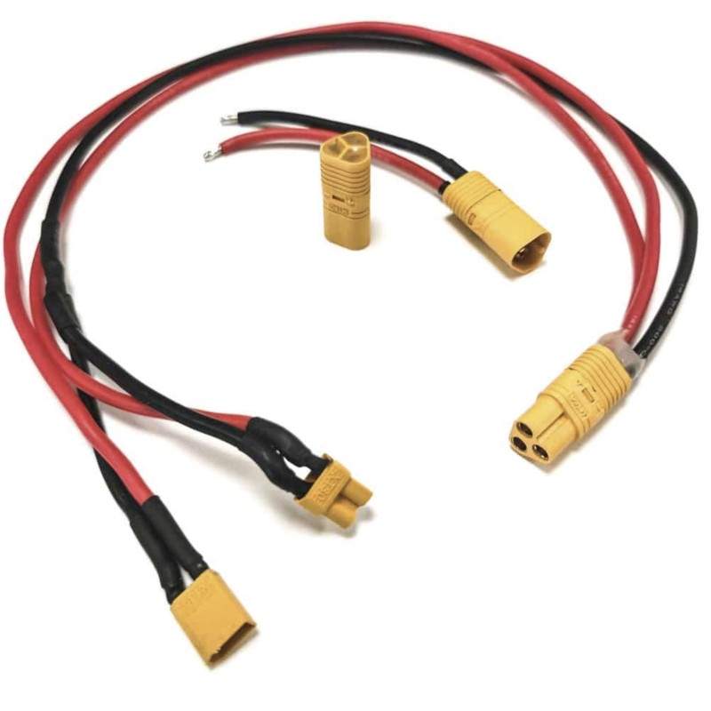 Switchad anslutningskabel för externt batteri kompatibelt med skoter, elcykel eller liknande  - 1 Switchad anslutningskabel för 