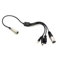 GX16 til DC5.5mm / DC8mm / XLR / GX12 ladekonverterkabel  - 1