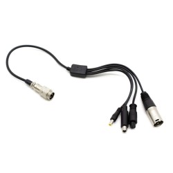 Kabel konwertujący ładowarkę GX16 na DC5,5mm / DC8mm / XLR / GX12  - 1