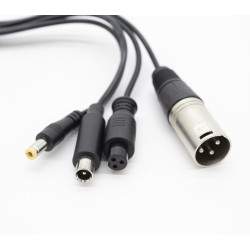 GX16 v DC5,5 mm / DC8 mm / XLR / GX12 pretvorniški kabel za polnilnik  - 2 GX16 v DC5,5 mm / DC8 mm / XLR / GX12 pretvorniški ka