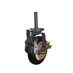 Sharkset forhjulsophæng med skivebremse til Ninebot Max G30E ll / G30 LE / G30D / G30LP, Segway Max G2 / G65.  - 5 Sharkset forh