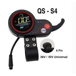 QS-S4 6-pinový displej (36V-60V) pre Kaboo, Zero 9, Zero 8X, Zero10, Zero10X a podobné  - 1 QS-S4 6-pinový displej (36V-60V) pre