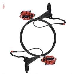 Kit completo frenos hidraúlicos Monorim EB01 de 4 pistones - manetas, pinzas, cable y disco de freno Monorim - 2