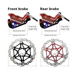 Kit completo frenos hidraúlicos Monorim EB01 de 4 pistones - manetas, pinzas, cable y disco de freno Monorim - 4