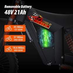 Monorim e-Moto Electric Wish007, 55 km/h, moteur 1500 W, batterie 21 Ah, suspension hydraulique réglable Monorim - 7 Monorim e-M