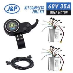 Sada dvou ovladačů s obrazovkou a spouští pro instalaci dvou motorů 60v 35A (JP) KROXNE - 1  