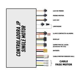 Vezérlőkészlet kijelzővel és kioldóval 60v 35A (JP) elektromos robogóhoz KROXNE - 2  