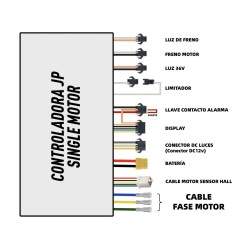 Ohjainsarja, jossa on näyttö ja liipaisin 36v 20A (JP) sähköskootterille KROXNE - 2  
