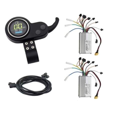 Sada dvou ovladačů s obrazovkou a spouští pro instalaci dvou motorů 60v 35A (JP) KROXNE - 3  