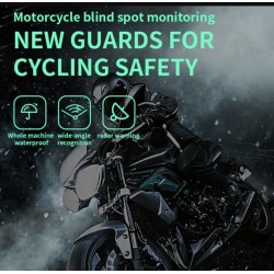 Vandtæt blindvinkeldetektionssystem (130º vinkel) til scooter, cykel eller motorcykel KROXNE - 10  