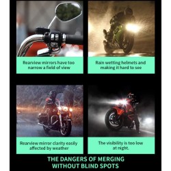 Vodootporan sustav za otkrivanje mrtvog kuta (kut od 130º) za skuter, bicikl ili motocikl KROXNE - 11  