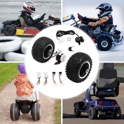 Súprava na prestavbu pre domácich majstrov (2 motory, ovládač a plyn) – Vzduchové pneumatiky – Motokára, invalidný vozík KROXNE 