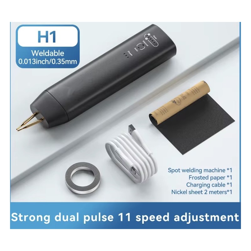 Ruční bodová svářečka H1 s 11 a H2 s 90 nastavitelnými režimy pro lithiové baterie KROXNE - 1  