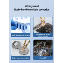 Ruční bodová svářečka H1 s 11 a H2 s 90 nastavitelnými režimy pro lithiové baterie KROXNE - 5  